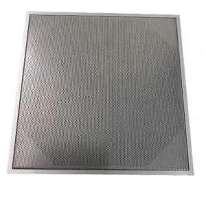 A custom speaker grille crafted from high-quality, durable stainless steel.